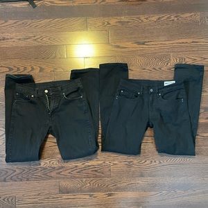 Black Jeans Bundle 30x32 Slim Fit Levi 505 & David Buffalo